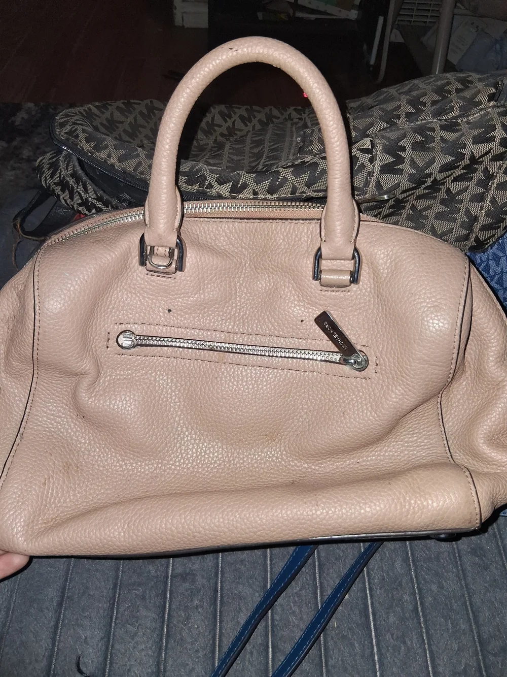 Michael Kors Beige Leather Satchel Bag